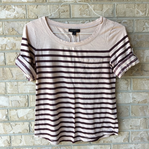 Banana Republic Striped Short Sleeve Tee Small S - Picture 1 of 8